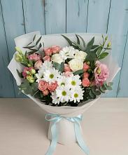 Букет цветов из:  Розы, Лизиантусы и Хризантемы в Жиздре