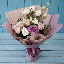 Букет цветов из:  Розы и Лизиантусы #REPLACE_PRED# Жиздре