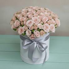 Цветочная композиция из Розы в шляпной коробке в Жиздре