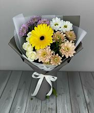 Букет цветов из:  Розы, Герберы и Хризантемы в Жиздре