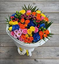 Букет цветов из:  Розы и Хризантемы в Жиздре