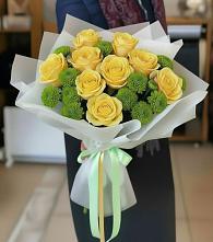 Букет цветов из:  Хризантемы и Розы в Жиздре