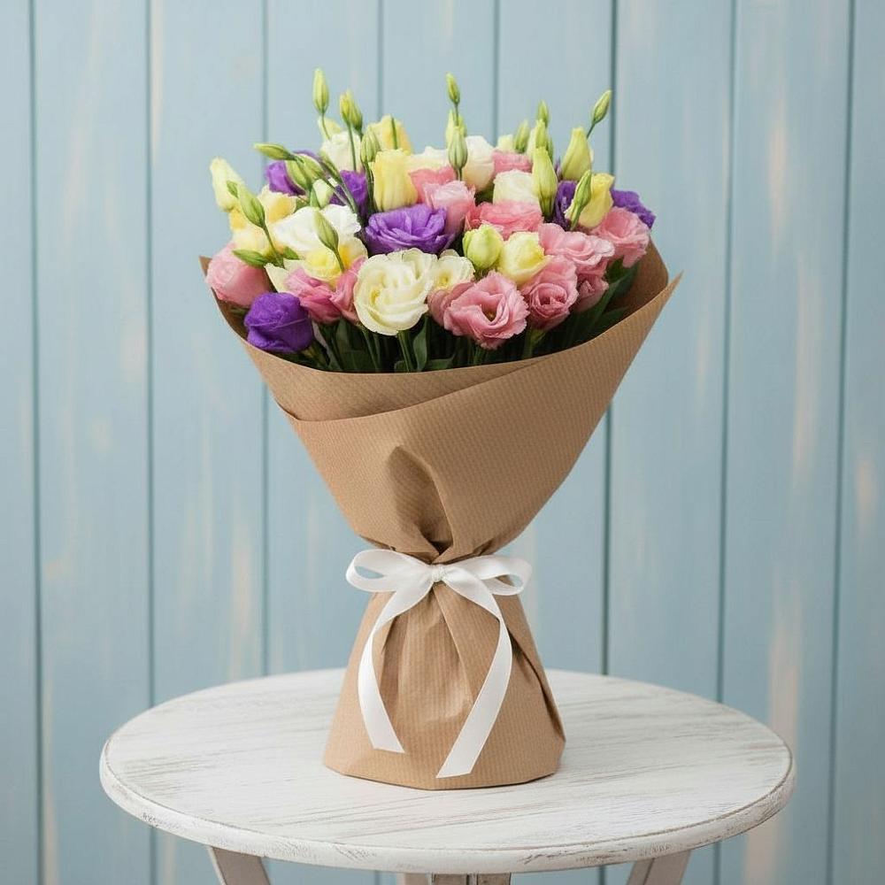 Букет цветов из: Лизиантусы в Жиздре