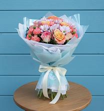 Букет цветов из:  Хризантемы и Розы в Жиздре