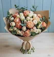 Букет цветов из:  Альстромерии и Розы в Жиздре